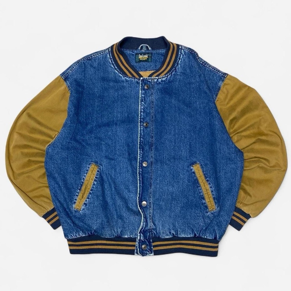 Vintage dunbrooke denim and canvas varsity jacket